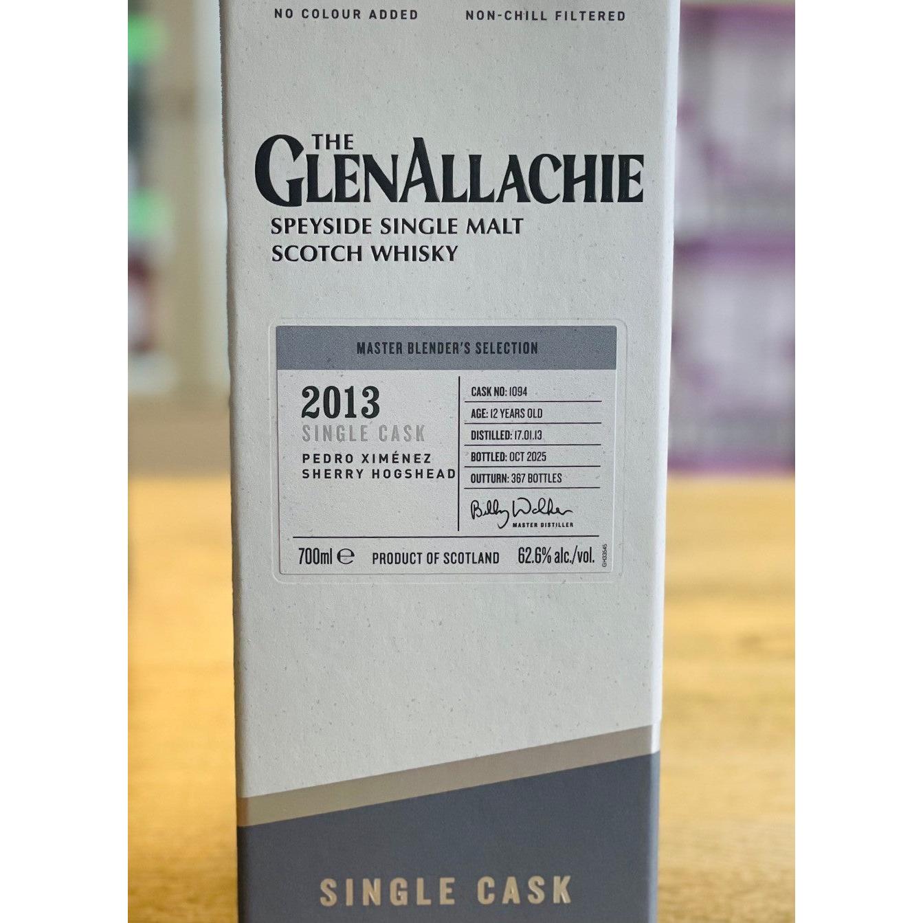 GlenAllachie 2013 Single Cask No. 1094 - 12 Year Old Pedro Ximenez Sherry Hogshead - Single Malt Scotch Whisky-Single Malt Scotch Whisky-Fountainhall Wines