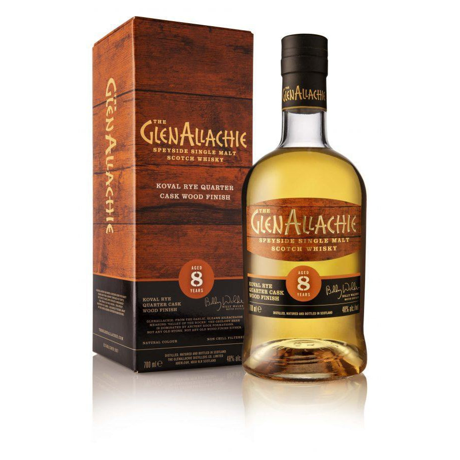 GlenAllachie 8 Year Old Koval Rye Quarter Cask Wood Finish - Single Malt Scotch Whisky-Single Malt Scotch Whisky-5060568320861-Fountainhall Wines