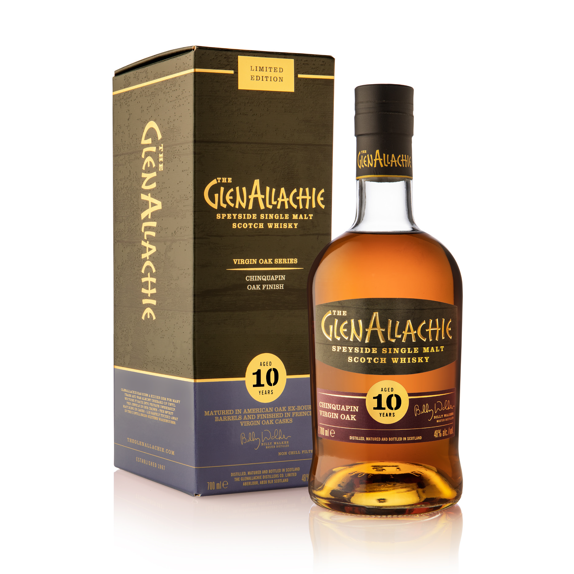 GlenAllachie Virgin Oak Series: Chinquapin Virgin Oak 10 Year Old Limited Edition - Single Malt Scotch Whisky-Single Malt Scotch Whisky-5060568324838-Fountainhall Wines