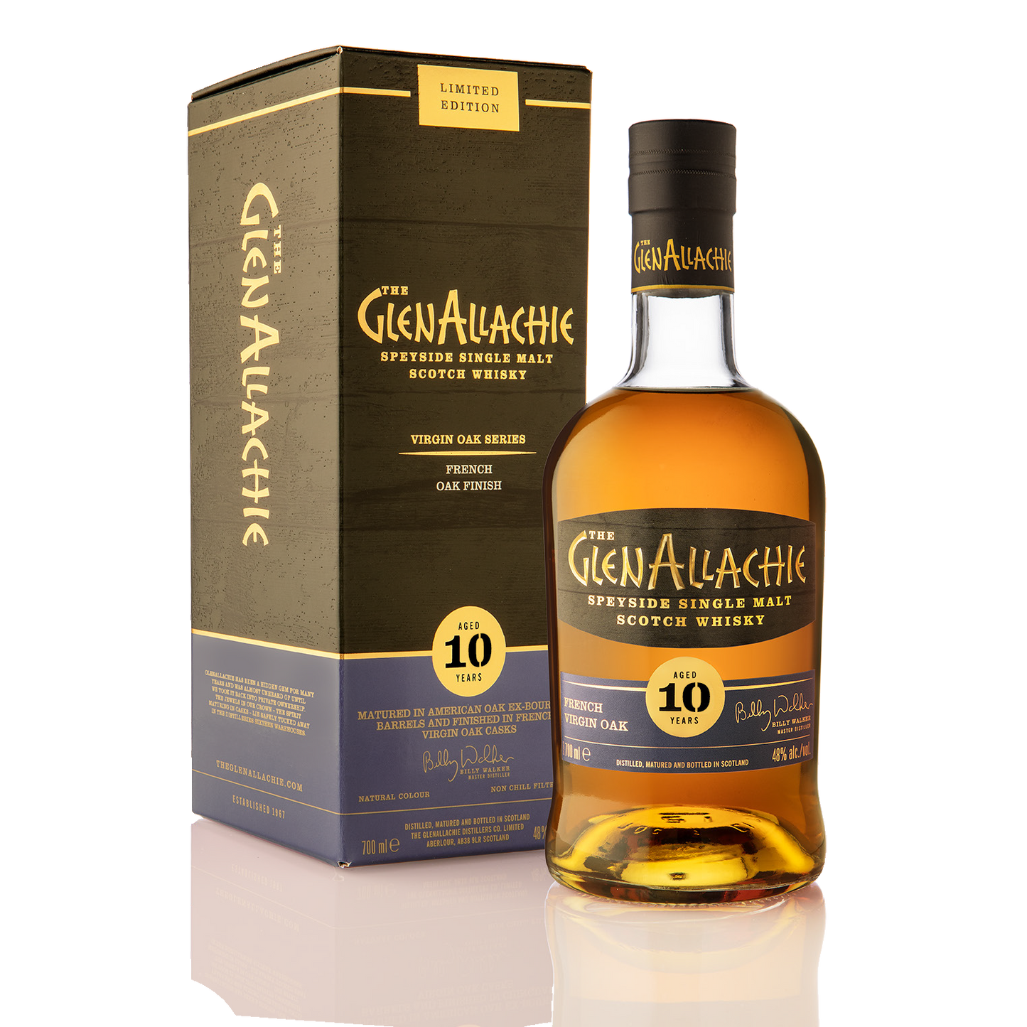 GlenAllachie Virgin Oak Series: French Virgin Oak 10 Year Old Limited Edition - Single Malt Scotch Whisky-Single Malt Scotch Whisky-5060568324845-Fountainhall Wines