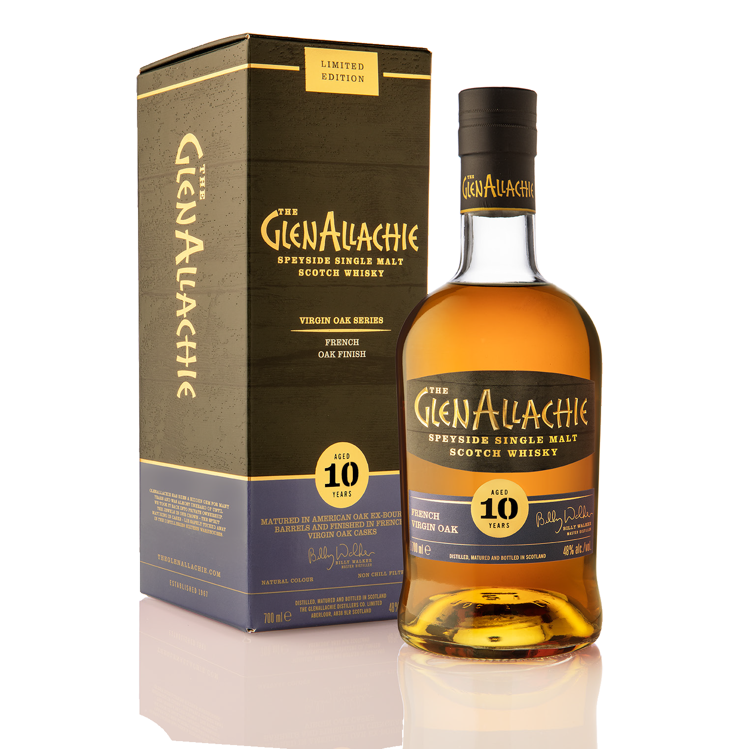 GlenAllachie Virgin Oak Series: French Virgin Oak 10 Year Old Limited Edition - Single Malt Scotch Whisky-Single Malt Scotch Whisky-5060568324845-Fountainhall Wines