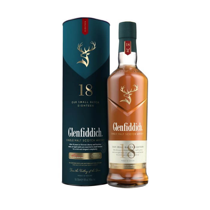 Glenfiddich 18 Year Old Small Batch Release - Single Malt Scotch Whisky-Single Malt Scotch Whisky-5010327325323-Fountainhall Wines