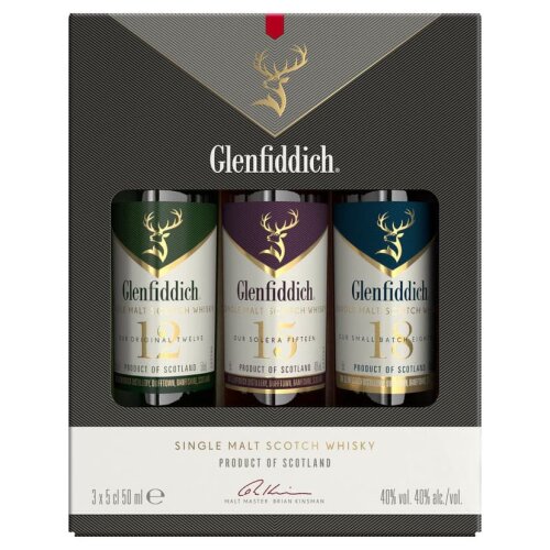 Glenfiddich Family Collection Whisky Miniatures 3x5cl - Single Malt Scotch Whisky-Single Malt Scotch Whisky-5010327379081-Fountainhall Wines