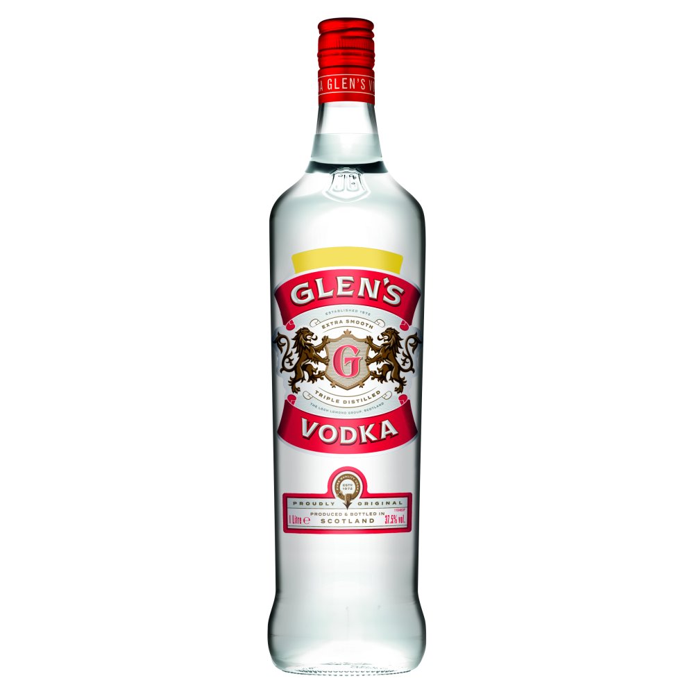 Glen's Vodka Litre (Price Marked £20.89)-Vodka-5016840164692-Fountainhall Wines