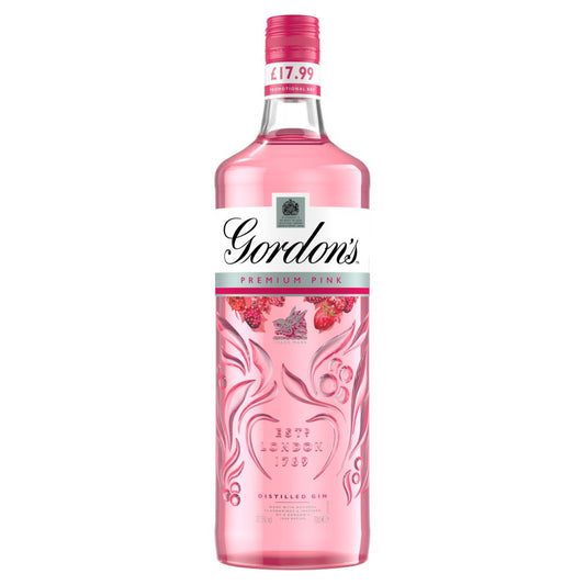 Gordon's Premium Pink Gin 70cl (Price Marked £17.99)-Gin-5000289937252-Fountainhall Wines
