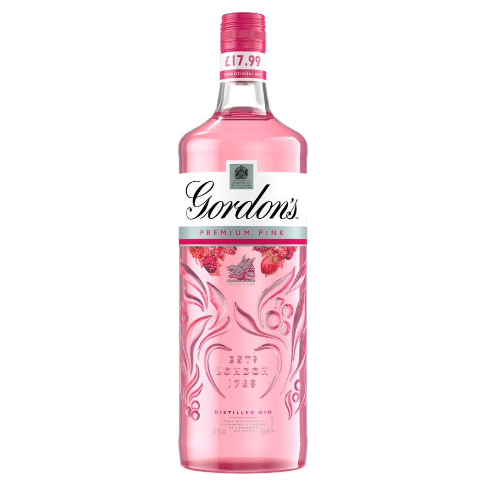 Gordon's Premium Pink Gin 70cl (Price Marked £17.99)-Gin-Fountainhall Wines