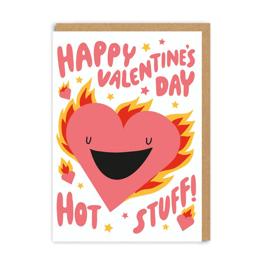 Happy Valentine's Day Hot Stuff Card (From My Beautiful Caravan)-5056392419062-Fountainhall Wines