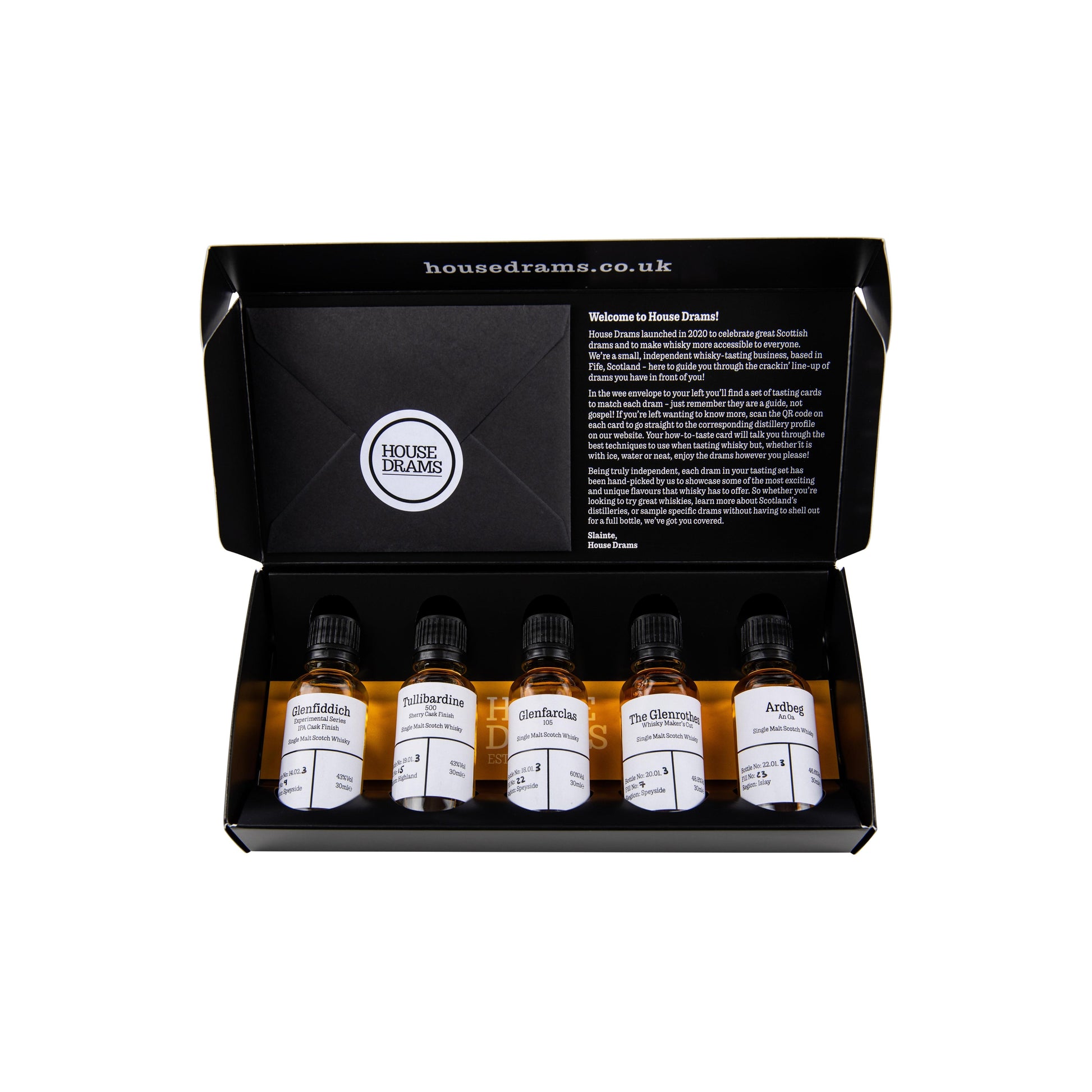 House Drams Whisky Tasting Set - 3 Years & A Day (5x30ml) - Single Malt Scotch Whisky-Single Malt Scotch Whisky-Fountainhall Wines
