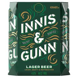 Innis & Gunn Lager 4X440ml (Price Marked £6.25)-Scottish Beers-5060190565616-Fountainhall Wines