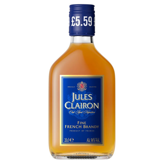 Jules Clairon Fine French Brandy 20cl (Price Marked £5.59)-Brandy / Cognac / Armagnac-Fountainhall Wines