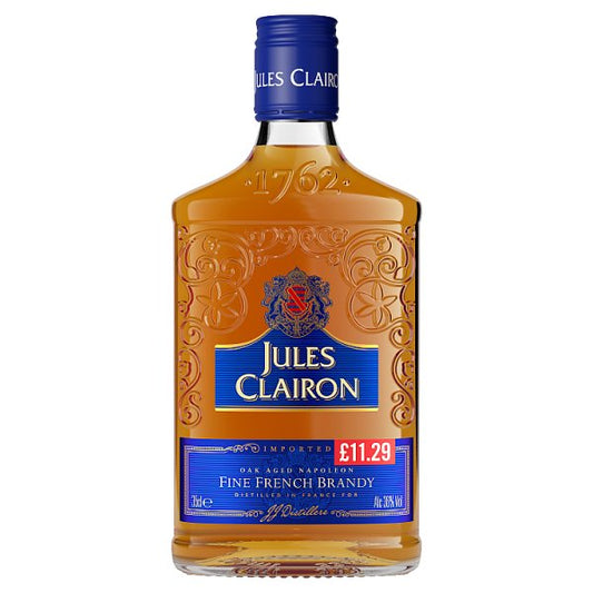 Jules Clairon Fine French Brandy 35cl (Price Marked £11.29)-Brandy / Cognac / Armagnac-Fountainhall Wines