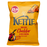 Kettle Chips Mature Cheddar 80G (Price Marked £1.29)-Snacks-5017764901240-Fountainhall Wines