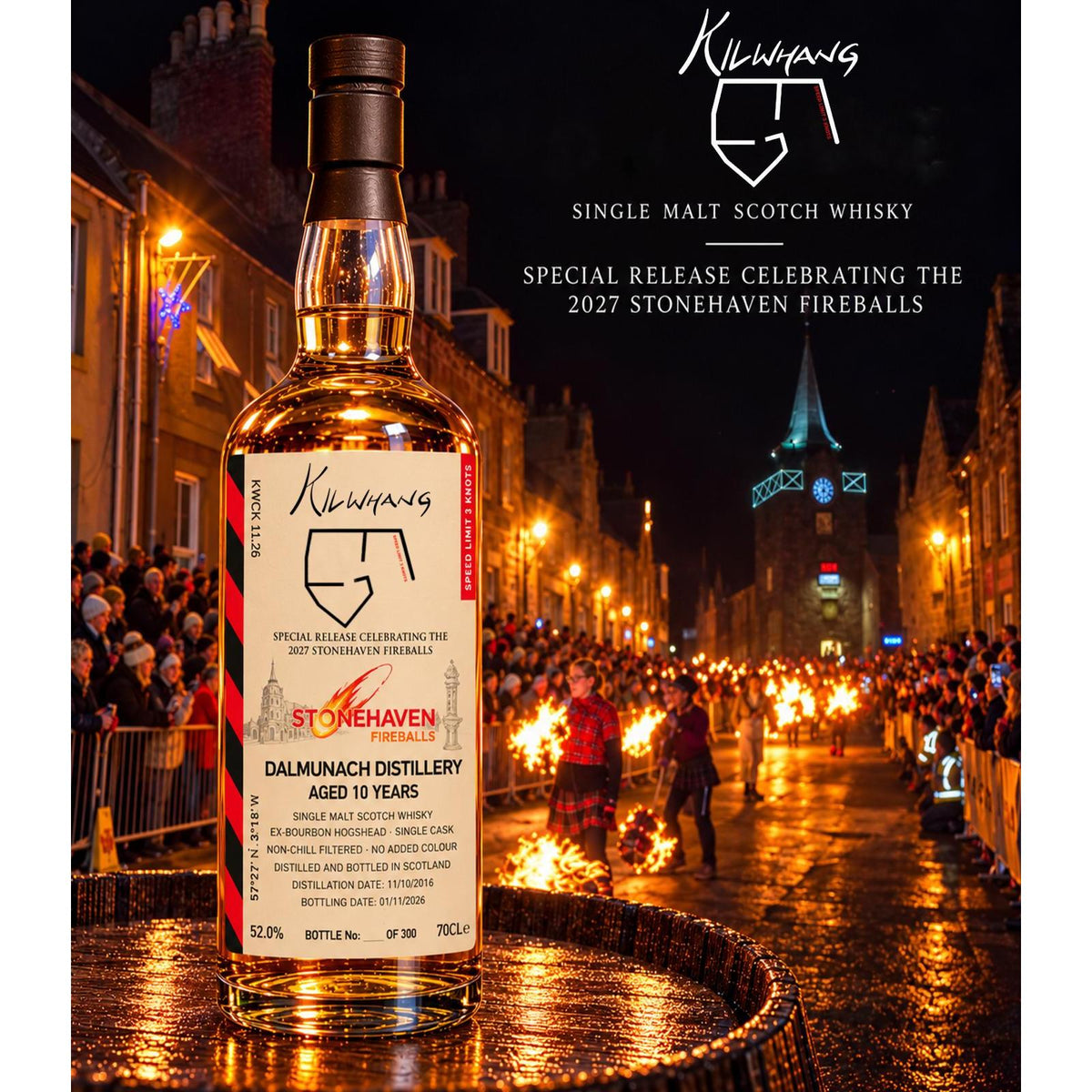 Kilwhang x Stonehaven Fireballs - Dalmunach Distillery 10 Year Old - Single Malt Scotch Whisky (PRE-ORDER)-Single Malt Scotch Whisky-Fountainhall Wines