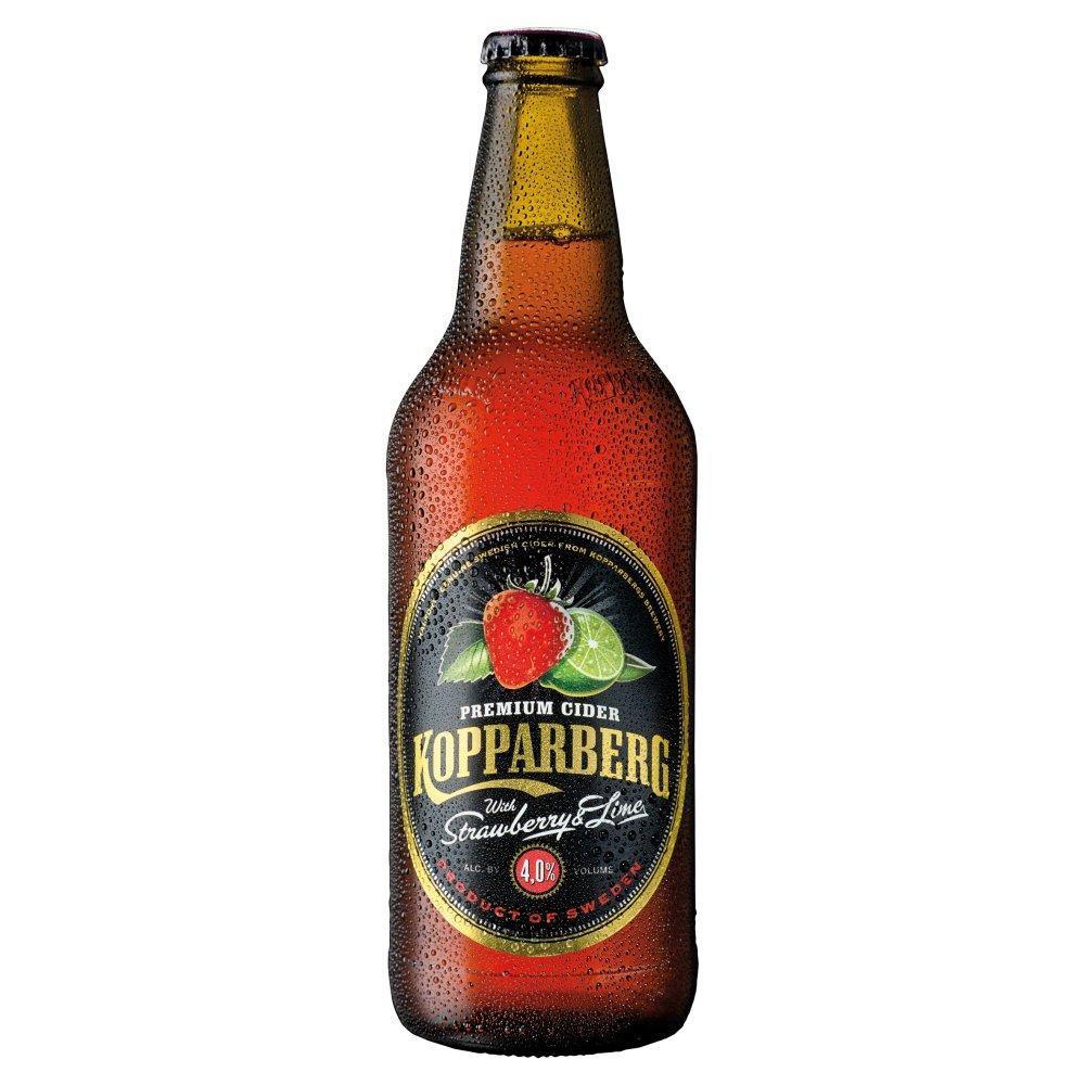 Kopparberg Premium Cider Strawberry & Lime 500ml-Cider-7393714515506-Fountainhall Wines