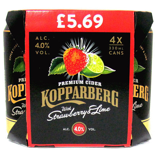 Kopparberg Strawberry & Lime 4x330ml-Cider-7393714898050-Fountainhall Wines
