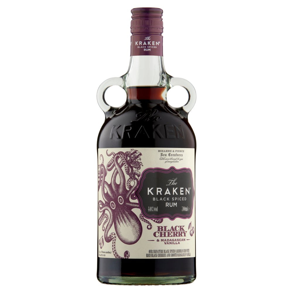 Kraken Rum Black Spiced Rum - Black Cherry & Madagascan Vanilla-Spiced Rum-818844023761-Fountainhall Wines
