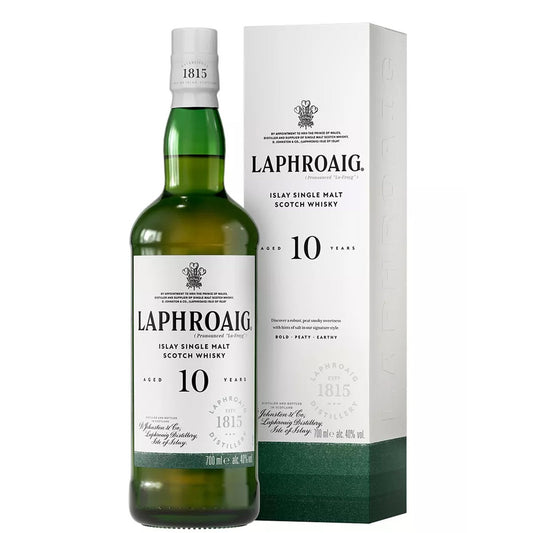 Laphroaig 10 Year Old - Single Malt Scotch Whisky-Single Malt Scotch Whisky-5010019000248-Fountainhall Wines