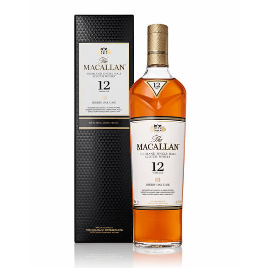 Macallan Sherry Oak 12 Year Old - Single Malt Scotch Whisky-Single Malt Scotch Whisky-5010314017408-Fountainhall Wines