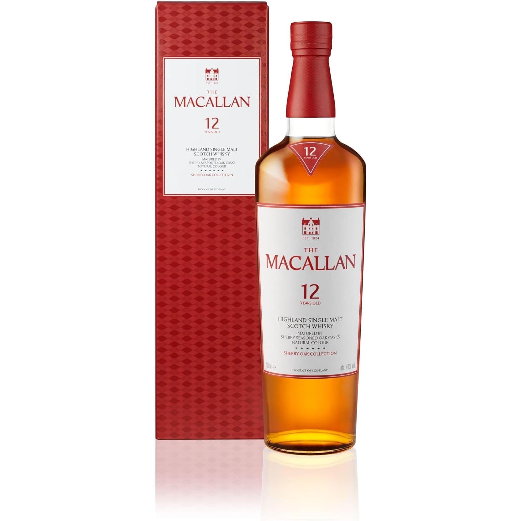 Macallan Sherry Oak 12 Year Old - Single Malt Scotch Whisky-Single Malt Scotch Whisky-Fountainhall Wines