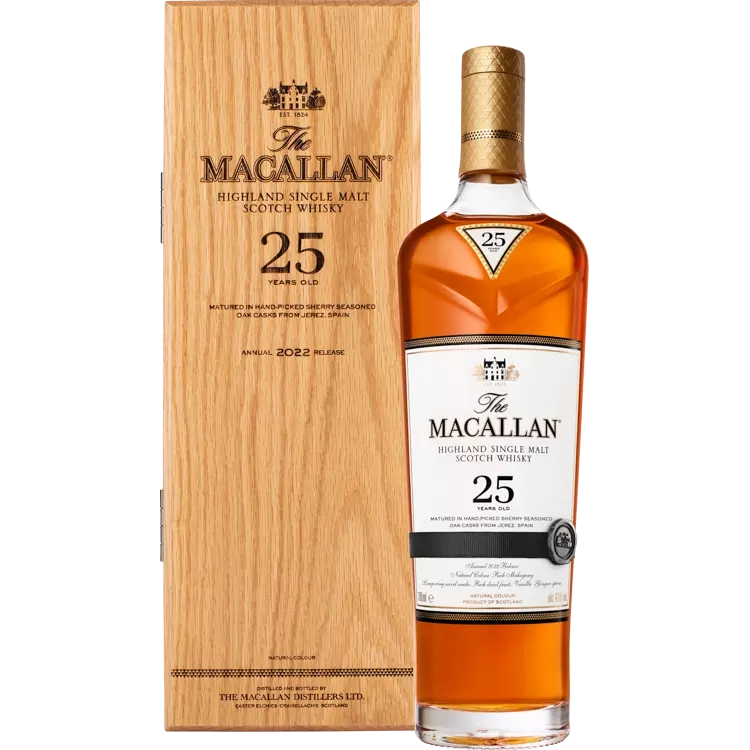 Macallan Sherry Oak 25 Year Old - 2022 Release - Single Malt Scotch Whisky-Single Malt Scotch Whisky-5010314003807-Fountainhall Wines