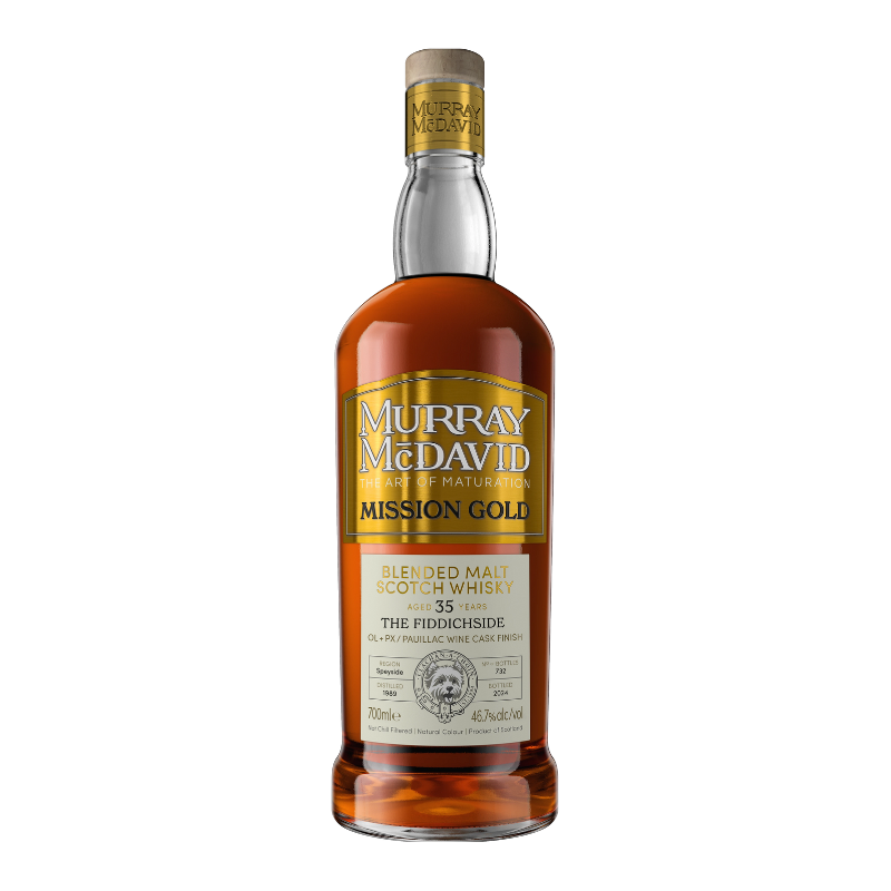 Murray McDavid Mission Gold - The Fiddichside 1989 35 Year Old OL + PX / Pauillac Wine Cask Finish - Blended Malt Scotch Whisky-Blended Whisky-Fountainhall Wines