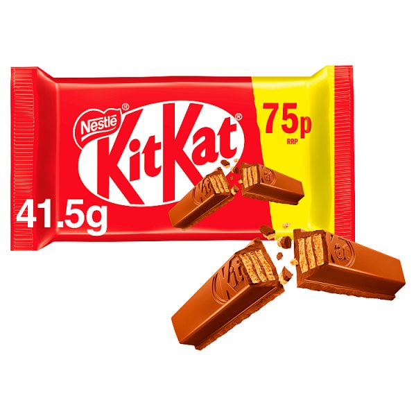 Nestle KitKat 4 Finger Milk 41.5G (Price Marked 75p)-Confectionery-Fountainhall Wines