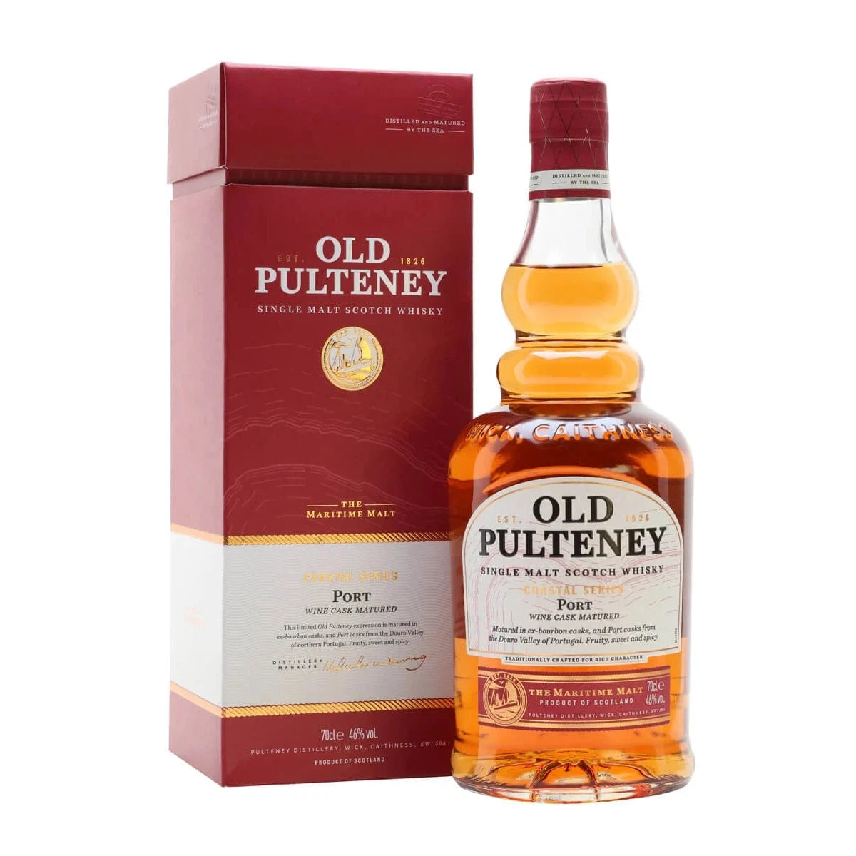 Old Pulteney Coastal Series Port Wine Cask Matured - Single Malt Scotch Whisky-Single Malt Scotch Whisky-5010509883757-Fountainhall Wines