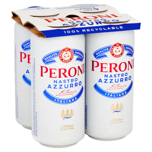 Peroni Nastro 4x440ml Cans-World Beer-8008440152008-Fountainhall Wines