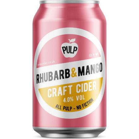 Pulp Rhubarb & Mango Craft Cider 330ml-Cider-5060258201432-Fountainhall Wines