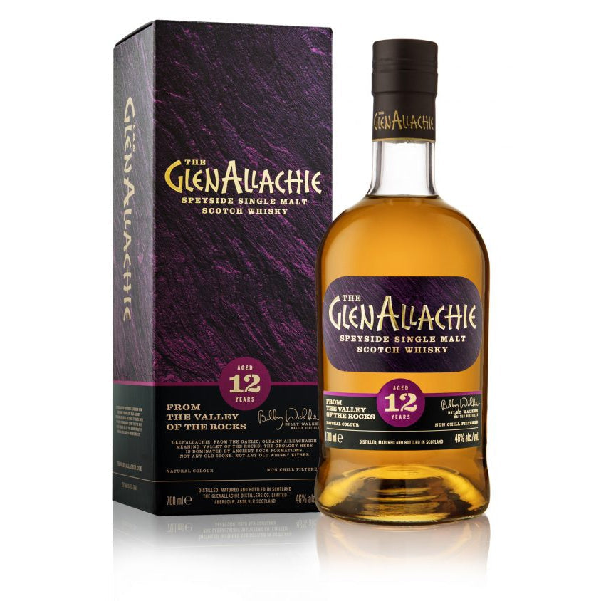Selection of 2 Bottlings from GlenAllachie (GlenAllachie 12 Year Old x 1 / GlenAllachie Cask Strength - Batch 7 - 56.8% x 1) - Single Malt Scotch Whisky-Single Malt Scotch Whisky-Fountainhall Wines
