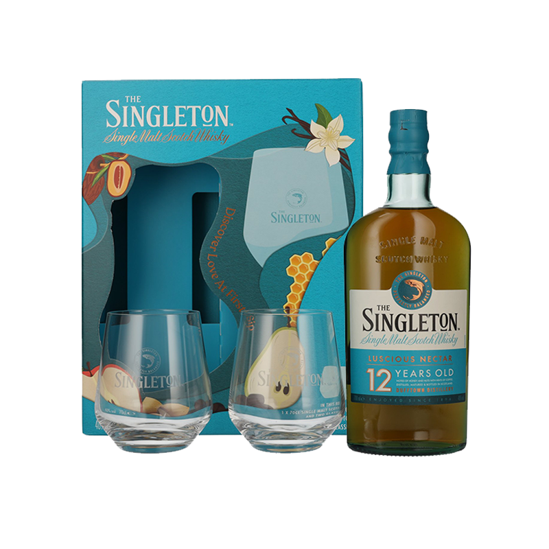 Singleton of Dufftown, 12 Year Old, Gift Pack and Glass - Single Malt Scotch Whisky-Single Malt Scotch Whisky-Fountainhall Wines
