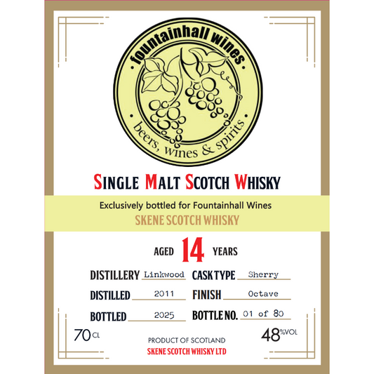 Skene Scotch Whisky Linkwood Distillery 14 Year Old (Exclusively Bottled For Fountainhall Wines)- Single Malt Scotch Whisky-Single Malt Scotch Whisky-Fountainhall Wines