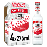 Smirnoff Ice Original 4x275ml (Price Marked £5.69)-RTD's (Ready To Drink)-Fountainhall Wines