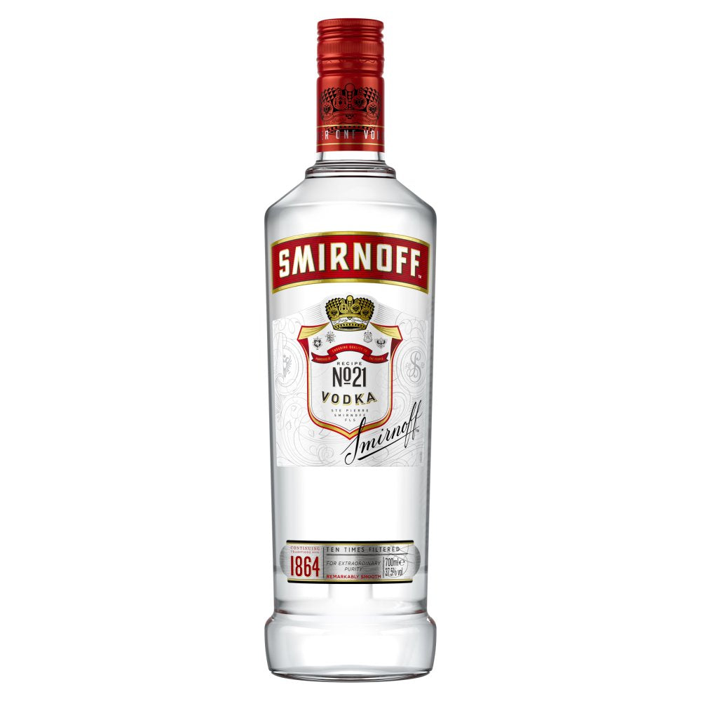 Smirnoff No.21 Red Label Vodka 70cl (Price Marked £17.99)-Vodka-Fountainhall Wines