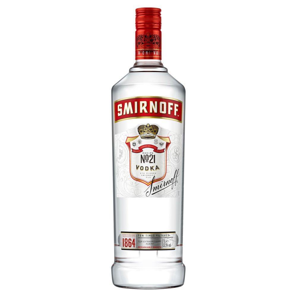 Smirnoff No.21 Red Label Vodka Litre-Vodka-5410316442930-Fountainhall Wines