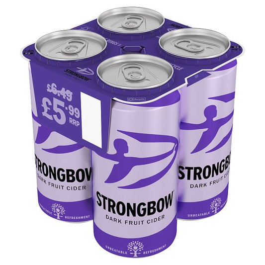 Strongbow Dark Fruit Cider 4x440ml (Price Marked £5.99)-Cider-Fountainhall Wines