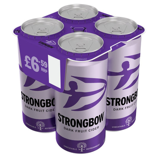 Strongbow Dark Fruit Cider 4x440ml (Price Marked £6.59)-Cider-Fountainhall Wines
