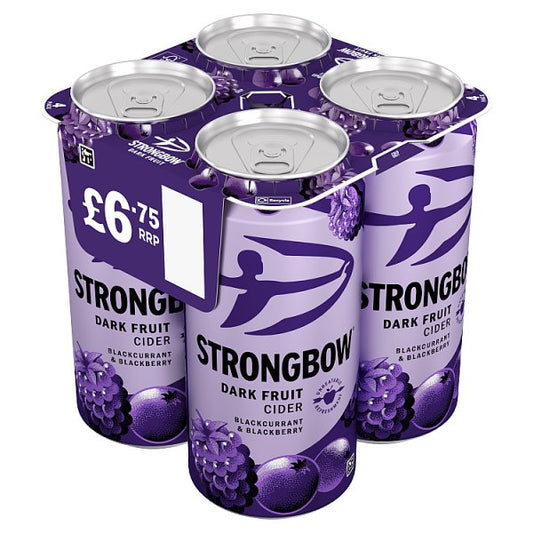 Strongbow Dark Fruit Cider 4x440ml (Price Marked £6.75)-Cider-Fountainhall Wines