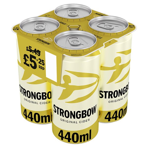 Strongbow Original Cider 4x440ml (Price Marked £5.25)-Cider-5035766051930-Fountainhall Wines