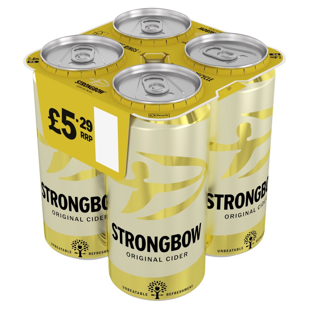Strongbow Original Cider 4x440ml (Price Marked £5.29)-Cider-5035766051107-Fountainhall Wines