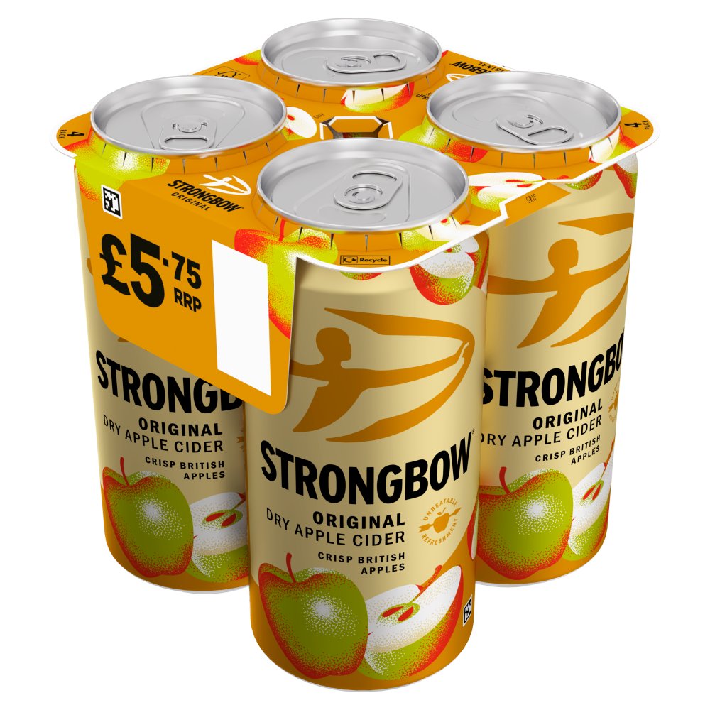 Strongbow Original Cider 4x440ml (Price Marked £5.75)-Cider-Fountainhall Wines
