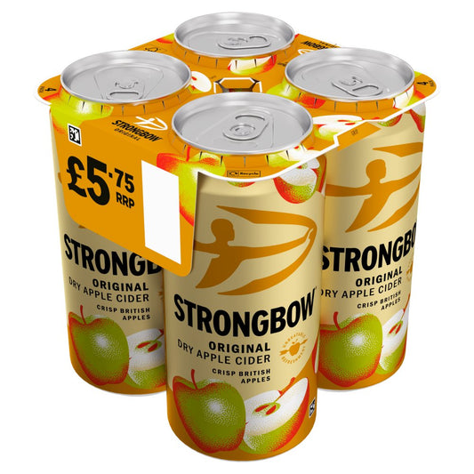 Strongbow Original Cider 4x440ml (Price Marked £5.75)-Cider-Fountainhall Wines