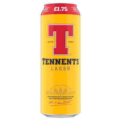 Tennent's Lager 568ml Pint Can (Price Marked £1.80)-Scottish Beers-Fountainhall Wines