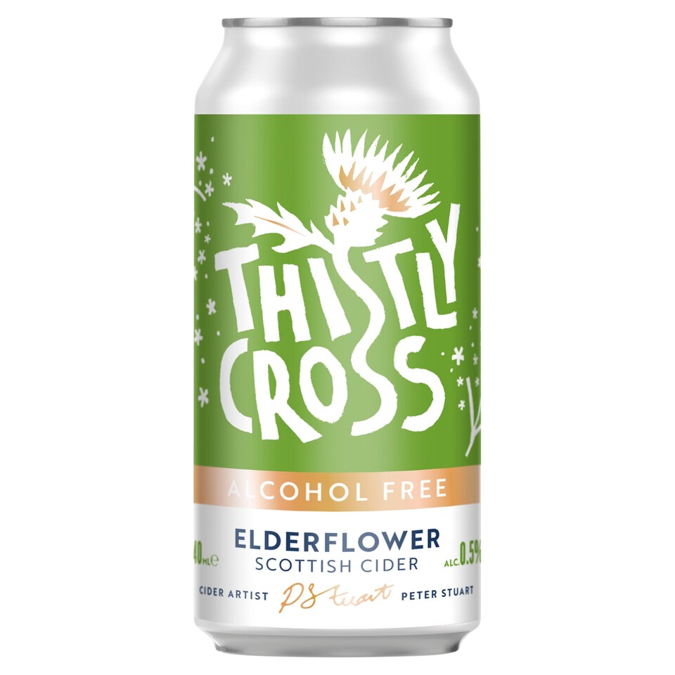 Thistly Cross Alcohol Free Elderflower Scottish Cider 440ml
