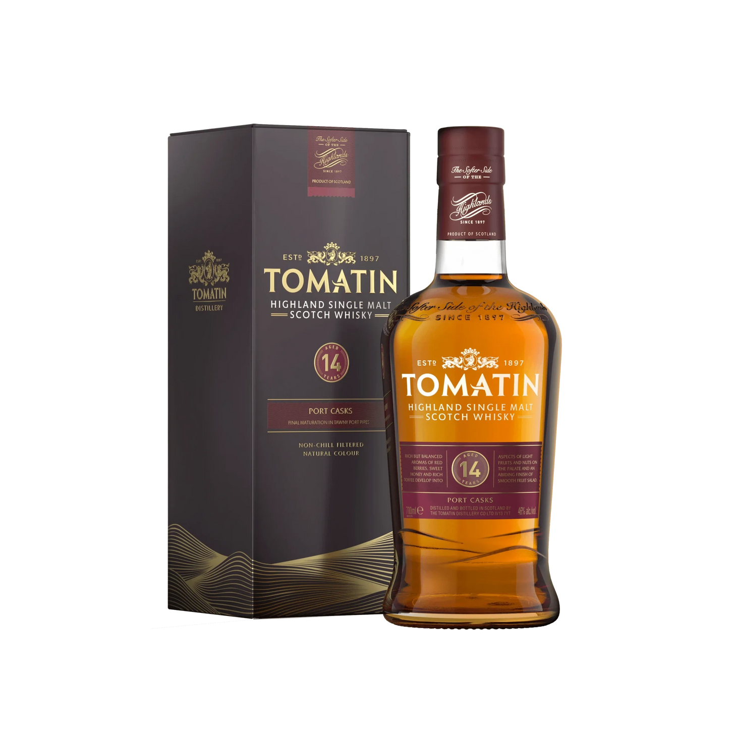 Tomatin 14 Year Old - Port Cask - Single Malt Scotch Whisky-Single Malt Scotch Whisky-5018481023345-Fountainhall Wines