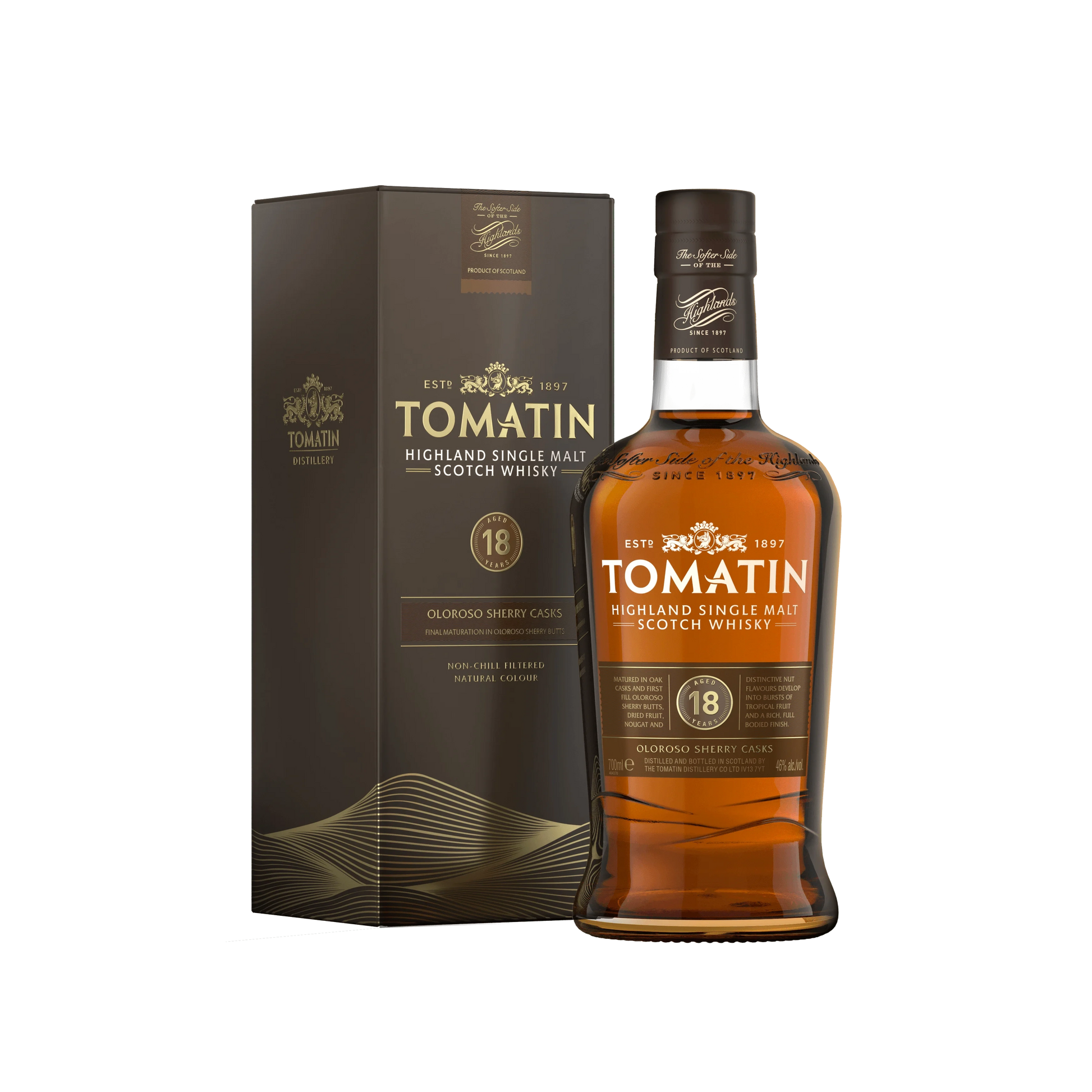 Tomatin 18 Year Old - Single Malt Scotch Whisky-Single Malt Scotch Whisky-5018481110212-Fountainhall Wines