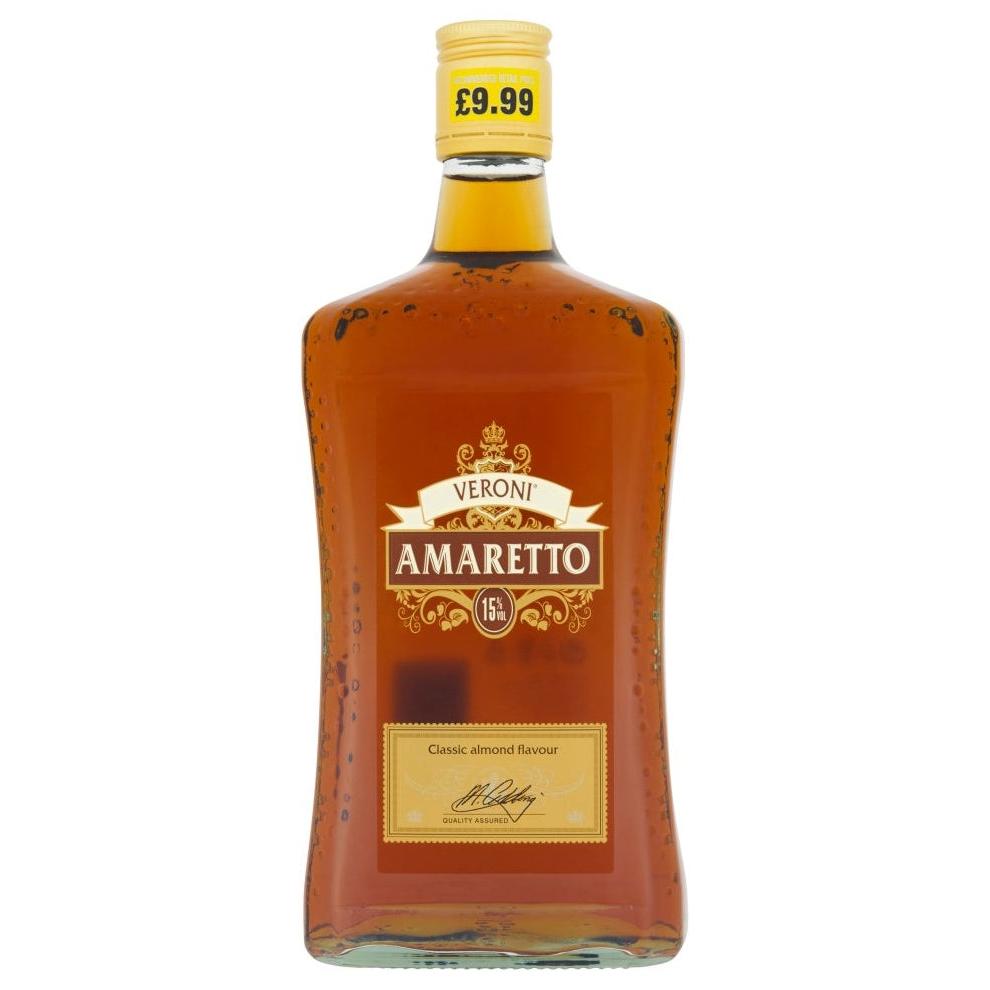Veroni Amaretto Classic Almond Flavour 70cl (Price Marked £9.99)-Liqueurs-Fountainhall Wines