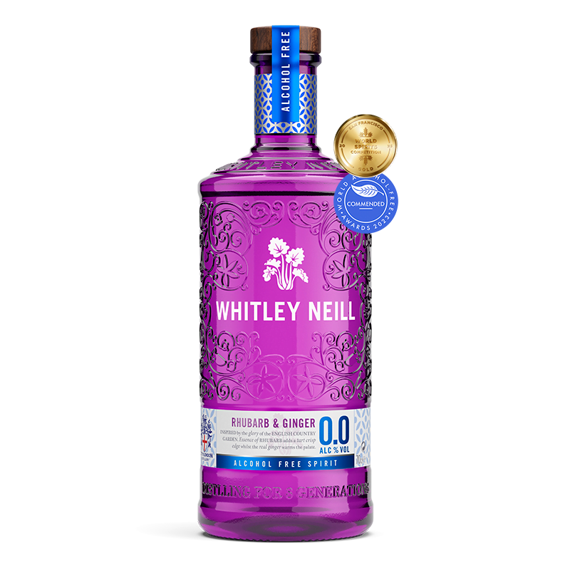 Whitley Neill Handcrafted Rhubarb & Ginger Alcohol Free Spirit-Gin-Fountainhall Wines