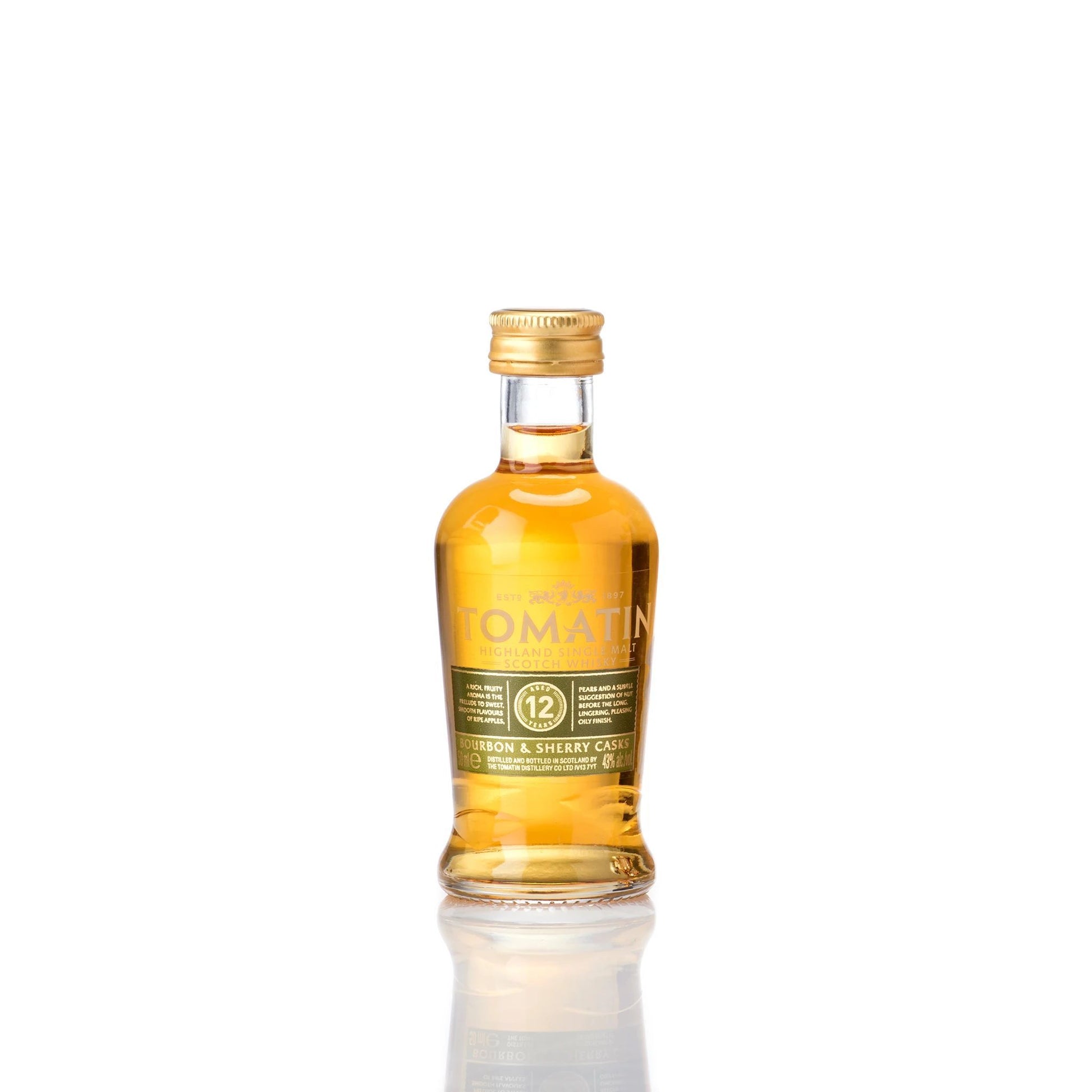5cl Tomatin 12 Year Old-Miniatures-Fountainhall Wines