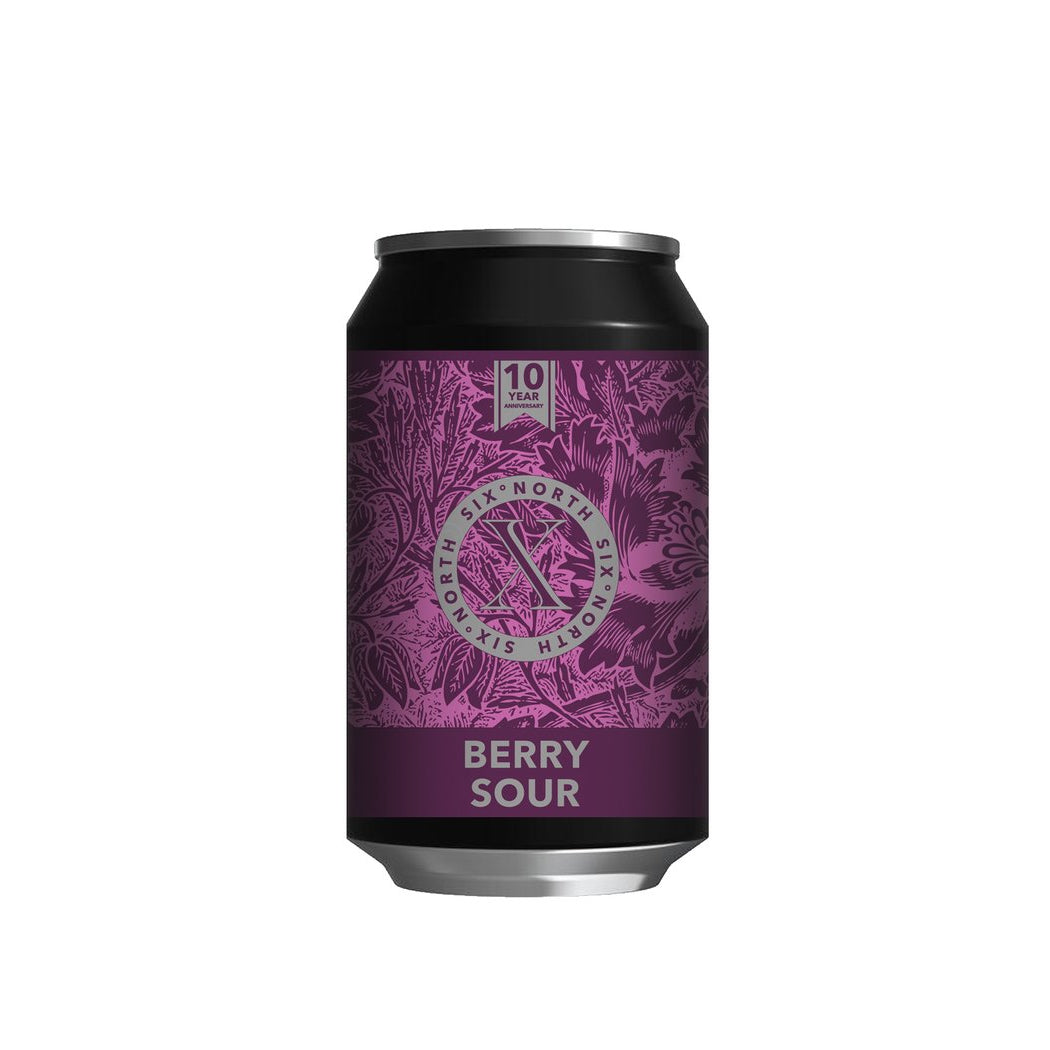 6 Degrees North (6DN) 10th Anniversary Series - Berry Sour (Beer #4) 330ml Can-Scottish Beers-5060371070939-Fountainhall Wines